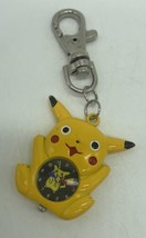 Rare Pokemon Pikachu Quartz watch keychain Metal With New Battery Vintage - $16.36