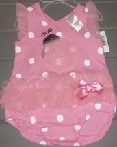 Little Beginnings Tutu Bubble Pink Polka Dot Lady Bug Girl&#39;s Size 6-9M  NWT - £10.26 GBP