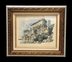 Aldo Raimondi The Arch of Septimius Severus Watercolor Art Print Framed Vintage - £186.85 GBP