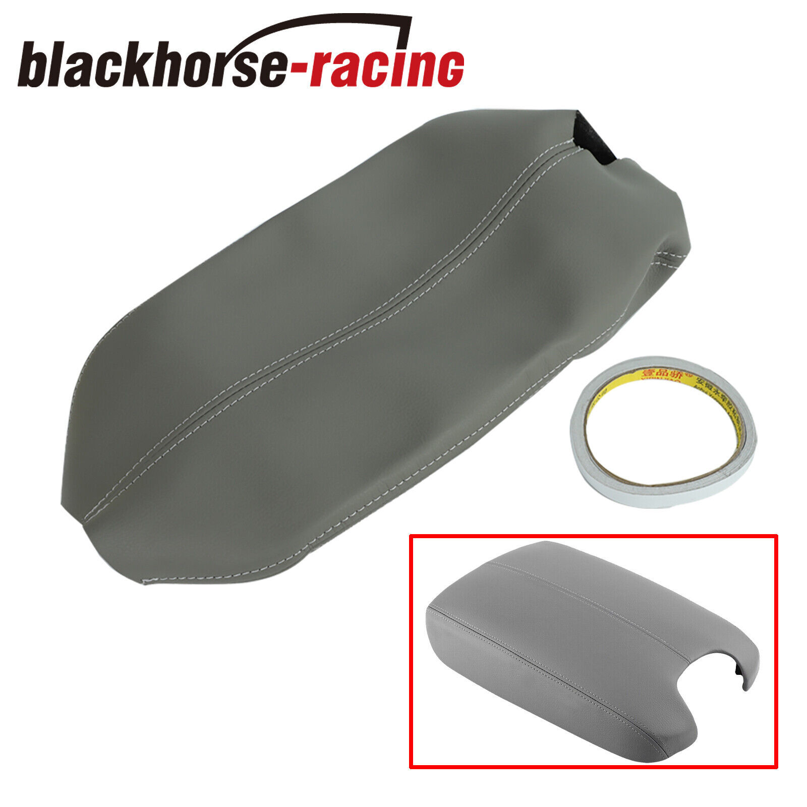 Fits Honda Accord 2008-2012 Leather Center Console Lid Armrest Cover Tri... - $9.47