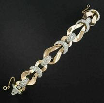 13Ct Round Cut Diamond Tennis Women Bracelet in 14K Yellow Gold Finish - £190.76 GBP