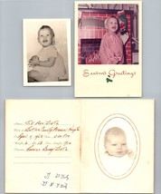 Vintage 1960s Baby Announcement Photo Christmas Card Butler PA Lot of 3 - $29.95
