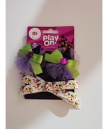 Play On! O/S Halloween Witch Hair Bows &amp; Collar Slide Bow Tie For Pets P... - £6.16 GBP