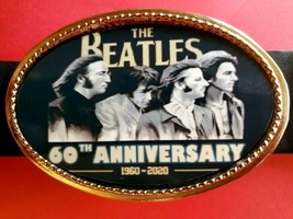 ***The BEATLES***60th Anniversary Commemorative Photo Buckle - New! - £13.97 GBP