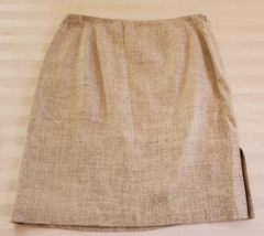 Linda Allard Ellen Tracy Gray Pencil Skirt Misses Size 12P Silk Linen Wool blend - £15.57 GBP