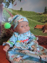 baby doll clothes 14-16&quot; b hors nightgown/cap fits berenguer/american bi... - $17.82