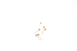 14K Real Solid Yellow Gold Polished Round Ball Stud Earring - £25.65 GBP