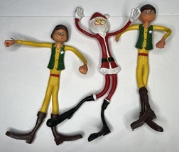Vintage Bendable Figures Santa Clause &amp; Sheriff 10” - $6.89