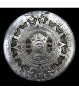 Ancient Aztec Inca Maya sculpture plaque Silver Finish - $39.39 CAD