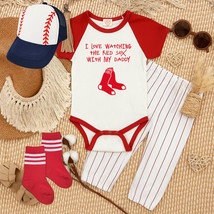 Boston  Red  Sox Love Wathing With Daddy Onesie Outfit - $468.03 MXN+