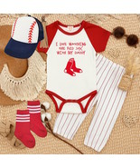 Boston  Red  Sox Love Wathing With Daddy Onesie Outfit - $456.30 MXN+