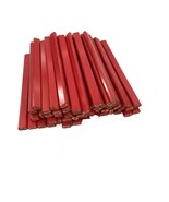 Flat Wooden Red With Red Lead Carpenter Pencils - 72 Count Bulk Box Made... - £25.95 GBP
