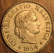 1954 Switzerland 5 Rappen Coin - £1.78 GBP
