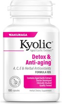 Kyolic Aged Garlic Extract Formula 105, Detox and Anti-Aging, 100 Capsules (Pack - £25.57 GBP