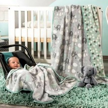 Little Elephant Baby Boys Crib Reversible Blanket Very Softy And Warn - £27.40 GBP