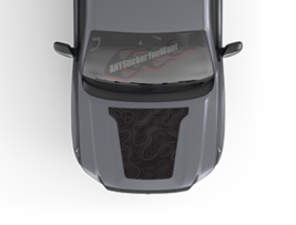 Topographic Blackout Hood Vinyl Graphic Decal Fits Nissan Frontier 2022-2024 - £93.82 GBP