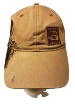 Toyota Trucks Ball Cap Mens Brown Embroidered Hunting Dog Hat Paint Stains - $12.89