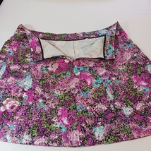 Lane Bryant Back Zipper Womens Cotton Blend Multicolor Floral Circle Skirt Sz 28 image 10