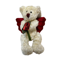 Ganz Itty Bitty Angel Loves Mini Plush Jointed Cream Red Bear Stuffed An... - $10.71