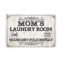 Laundry Room Tin Sign Funny Mom&#39;s Laundry Room Metal Tin Sign Wall Art D... - £8.69 GBP