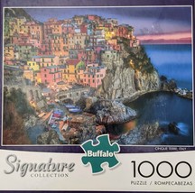 Jigsaw Puzzle &quot;Cinque Terre Italy&quot; 1000 Piece Buffalo Signature w/ Poster - $7.92