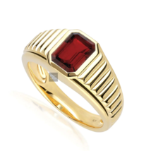 14K Gold Garnet Ring, Wedding Ring, Anniversary Gift, January Birthstone Jewelry - £1,917.29 GBP