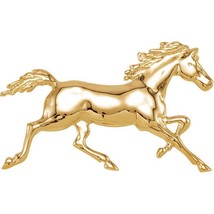 Authenticity Guarantee 
14k Yellow Gold Standardbred Trotter with Full Mane a... - £628.51 GBP+