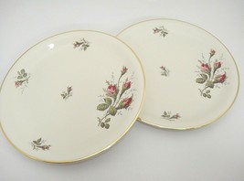 Rosenthal 2 8&quot; Salad Plates F33 22 15 Rosebuds Thorny Stems Gilded Edge Germany - £10.65 GBP