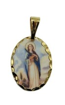  Saint St.Lucy Catholic Medal Santa Lucia18k Gold Plated Evil Eyes Prote... - £10.95 GBP