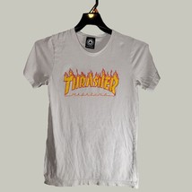 Thrasher Magazine Shirt Mens Small Logo Short Sleeve Skateboarding Gray Casual  - £11.11 GBP
