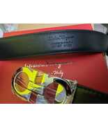 Salvatore Ferragamo Gancini Men’s Belt – Genuine Leather, Shiny Silver B... - $119.00