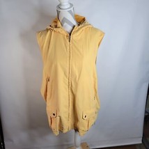 Talbots Hooded Vest Snap pockets Zip front Poly/nylon Mesh Lined Size XL - £22.25 GBP