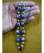 #E-66-148) Dark BLUE Cloisonné Eyeglass leash holder gold necklace lanya... - £32.36 GBP