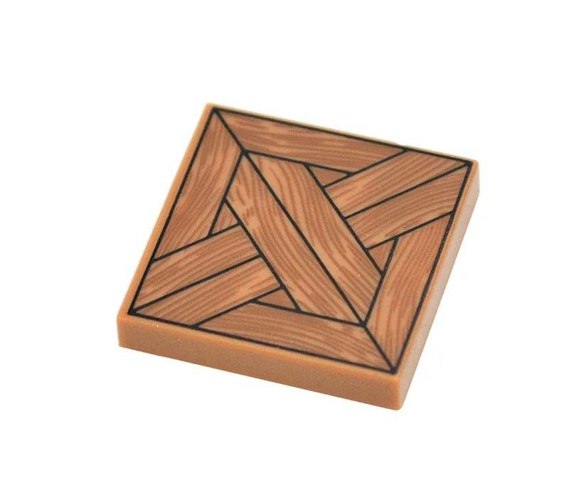 Wood Door Slats Square 2X2 Brick Piece Printed Diy Minifigure US - $1.67
