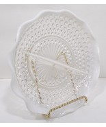 Anchor Hocking Moonstone 2 Part Relish Dish Opalescent crimped ruffled e... - £31.97 GBP