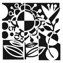 Crafter&#39;s Workshop Stencil 6&quot;X6&quot;-Fractured Flower (Pack of 3) - $993.38 MXN