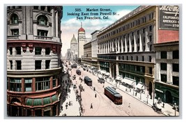 Market Street View From Powell San Francisco CA California UNP DB Postcard Z9 - £3.77 GBP