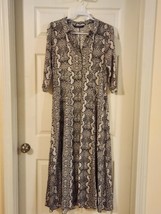 Zara Woman Premium Denim Collection Snakeskin Print Maxi Size Large Dress - $24.74