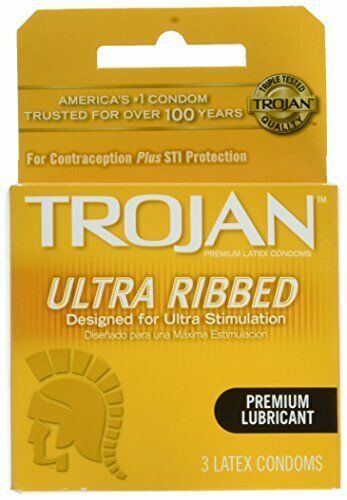 Trojan Condom Stimulations Ultra Ribbed Lubricated 3 Pack - $11.87