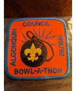 Algonquin Council 1991/92 Bowl-A-Thon Patch, Massachusetts, Cub Scouts, ... - $6.00