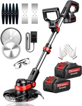 Weed Wacker Cordless, 21V Electric Weed Cordless Eater With 3 Types Blad... - $37.96