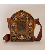Tibetan Artistic 8 Auspicious Signs Master Quality Ghau Box/Amulet 8.5&quot;-... - £290.27 GBP