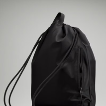 Nwt Lululemon BLK/GGRE Black Drawstring Lightweight Gym Tote Backpack Bag 13L - £53.81 GBP