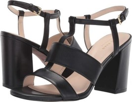 Cole Haan Women&#39;s Cherie Grand Block Sandal Black Leather W13608 - $55.00