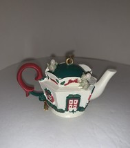 Tea Pot Ornament Enesco Tea For Two Tea Cup Treasury of Christmas Vintage - £9.27 GBP