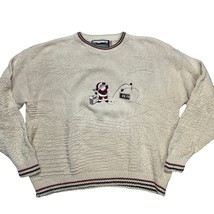 Vintage Mens Shenandoah Pullover Golf Sweater Santa Chunky Knit Size XXL Ivory - £35.76 GBP