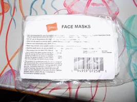 Hanes Face Masks 100% Cotton  Washable Reusable White Set of 5 NEW - £8.16 GBP