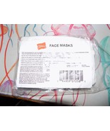 Hanes Face Masks 100% Cotton  Washable Reusable White Set of 5 NEW - $17.04 CAD