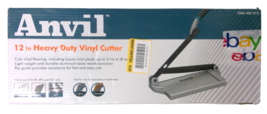 USED - Anvil Vinyl Tile Cutter, 12&quot; Heavy Duty Steel Blade, Die-Cast Aluminum - £35.88 GBP