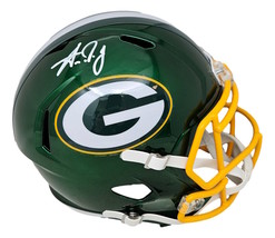 Aaron Jones Autografato Verde Bay Packers Completo Misura Flash Replica Velocità - £248.11 GBP